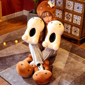 Zoe - Playful Plush Penis Slippers Seductively